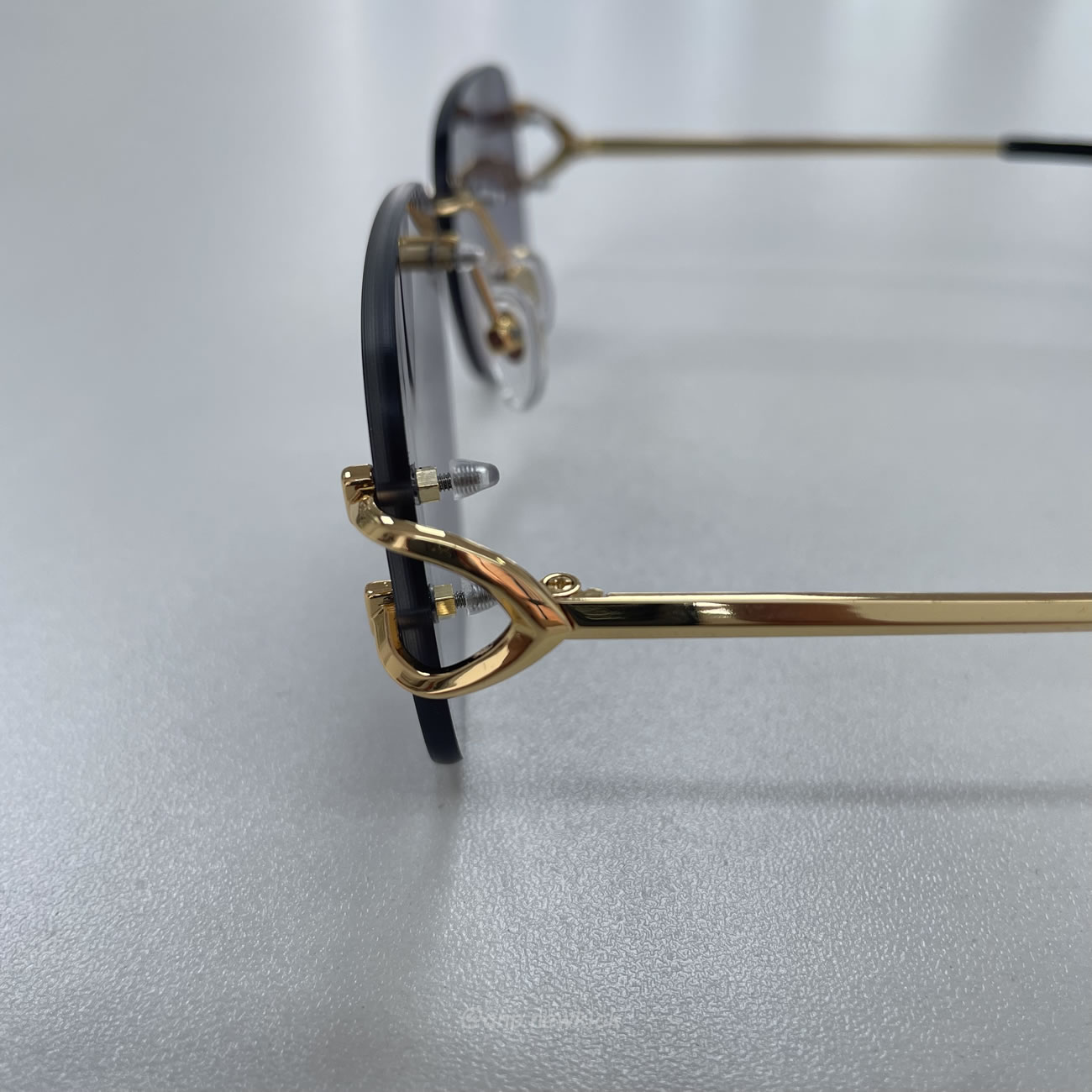 Cartier Eyewear Rimless Rectangle Frame Sunglasses (10) - www.newkick.vip